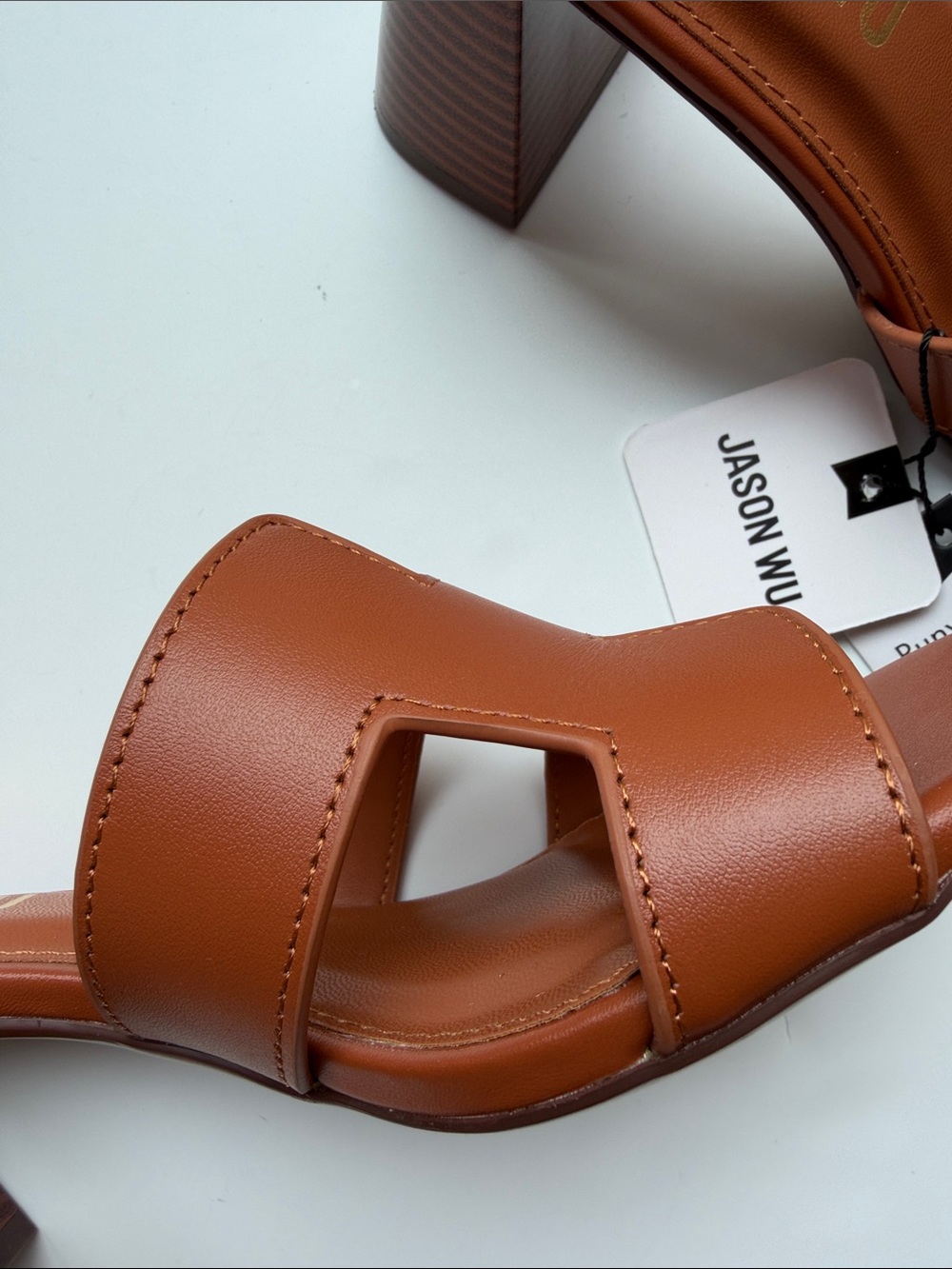 Jason Wu Tan Brown Leather Slide Mules - Picture 13 of 15